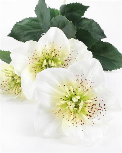 Rose Spray Изкуствено Цвете 72 см Бял