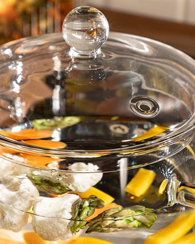 Rosella Тенджера Жакард С Граници, Прозрачен, 1450 Ml