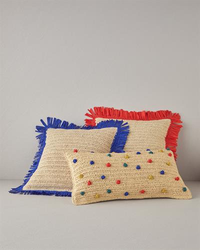 Rosia Raffia Decorative Cushion 45x45 cm Natural