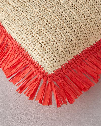 Roso Декоративна Възглавница Рафия 40x40 см Натурален