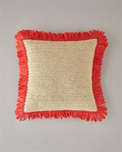 Roso Декоративна Възглавница Рафия 40x40 см Натурален