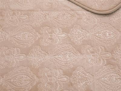 Rosy Damask ПОСТЕЛКА ЗА БАНЯ КО С нехлъзгащ се гръб 60x100 - 50x60 cm Beige
