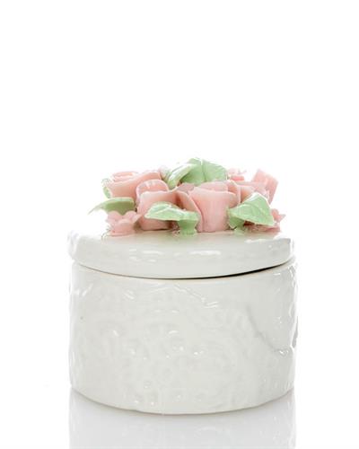 Rosy Life Декоративна Кутия Каменна керамика 12x6,5x7 cm Бял
