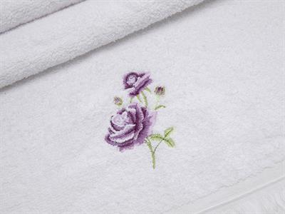 Rosy Roses ХАВЛИЯ ЗА ЛИЦЕ Бродирани 50x76 cm White