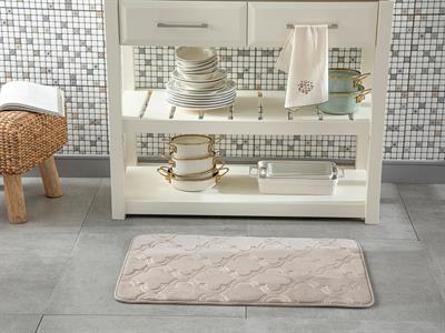 Roxbury Embossed anti slip Kitchen Mat 50x80 cm Beige
