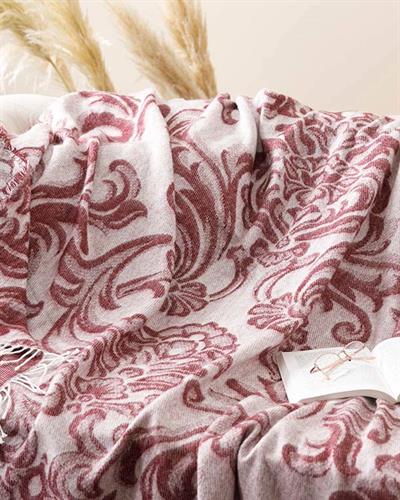 Royal Шал За Диван Акрил 130x170 см Кремав - Бордо