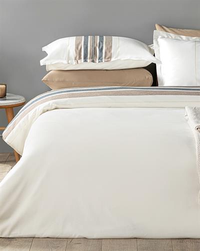 Royal Спално Бельо Компле Единичен Размер, Дамски Плътни Бабети, Кафяво-Тъмно Синьо, 160 X 220 Cm