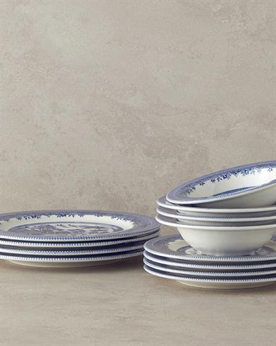 Royal Сервиз За Хранене Порцелан, Синьо, 17 Cm - 20 Cm - 26 Cm