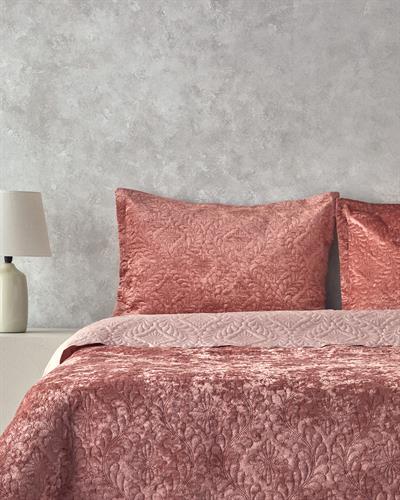 Royal Charm Комплект Кувертюра За Легло Двоен Кадифе 200x220 см Пепел от рози