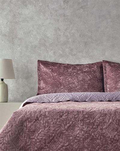 Royal Charm Комплект Кувертюра За Легло Двоен Кадифе 200x220 см Дамсон