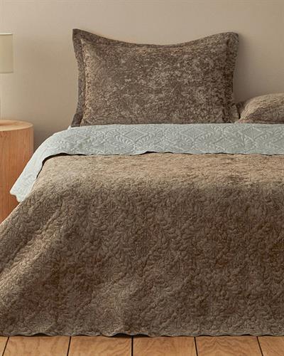 Royal Charm Комплект Кувертюра За Легло Двоен Кадифе 200x220 см Сребърен