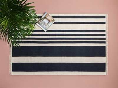 Royal Deer Килим Тъкан, Морско Синьо - Кремаво, 80 X 150 Cm