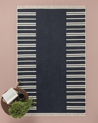 Royal Paisley Килим Тъкан, Морско Синьо - Кремаво, 80 X 150 Cm