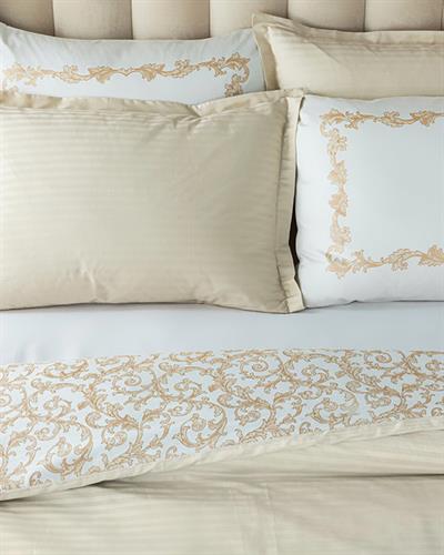 Cotton Satin King Size Duvet Cover Set 240x220 cm Gold