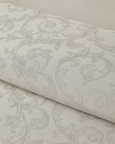 Royal Scroll Спален Комплект Кралски размер Памучен сатен с жакард 240x220 см Каменно сив..