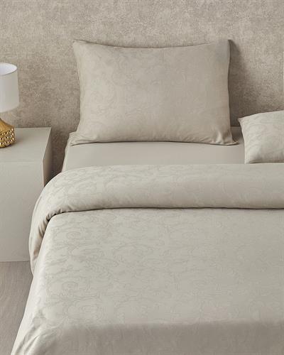 Royal Scroll Спален Комплект Кралски размер Памучен сатен с жакард 240x220 см Каменно сив..