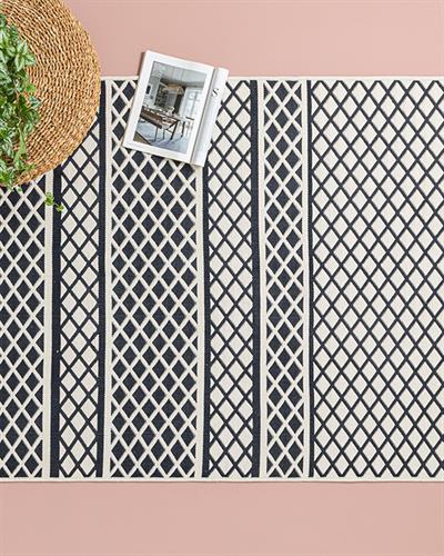 Royal Stars Weaved Rug 120x180 cm Navy Blue-Cream