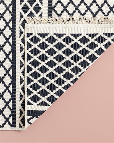 Royal Stars Weaved Rug 120x180 cm Navy Blue-Cream