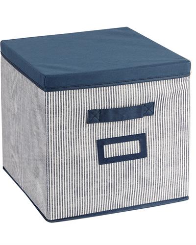 Royal Stripe Кутия За Съхранение Полипропилен 30x30x30 см Морскосин