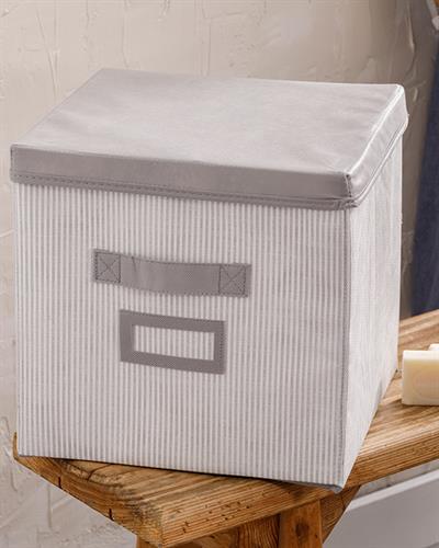 Royal Stripe Кутия За Съхранение Полипропилен 30x30x30 см Сив