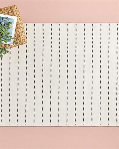 Royal Stripes Килим Тъкан, Кремаво Черно, 120 X 180 Cm