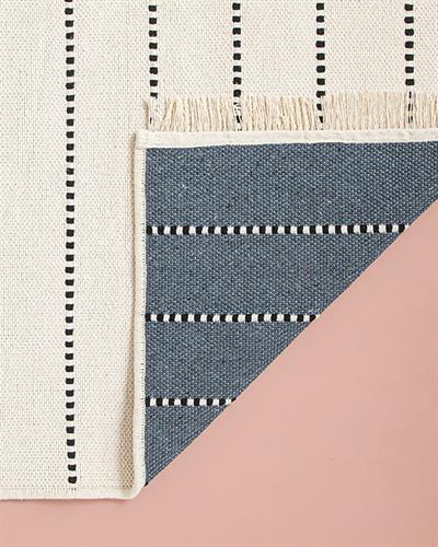 Royal Stripes Килим Тъкан, Кремаво Черно, 80 X 150 Cm