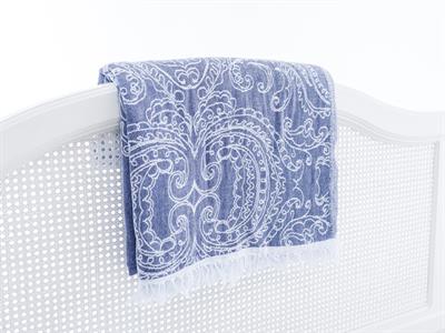 Royalty ПОКРИВКА За един човек Пещемал 150x220 cm Тъмно синьо