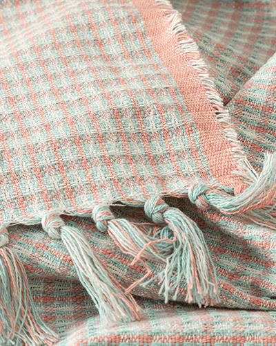 Rozaline Шал За Диван 130x170 см Мента - Оранжево-розов