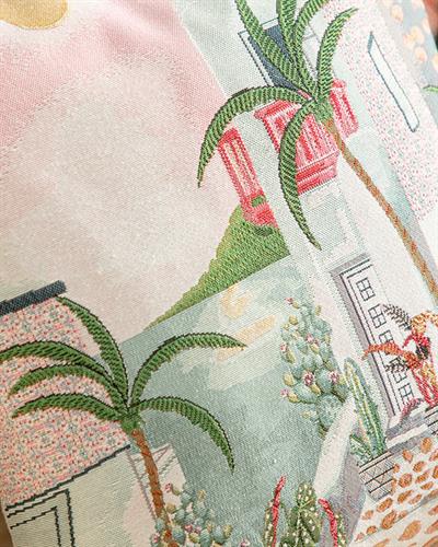 Rue Декоративна Калъфка За Възглавница Goblen, Розово-Жълто, 45 X 45 Cm