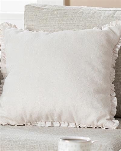 Ruffle Декоративна Възглавница С волан 45x45 см Екрю
