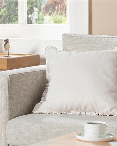 Ruffle Декоративна Възглавница С волан 45x45 см Екрю