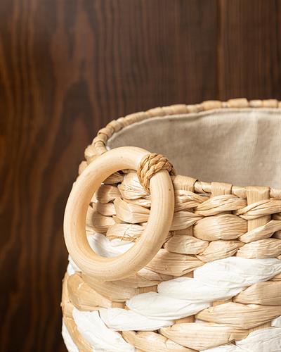 Rustic Кошница Слама 18x16 cm Бежов