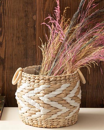 Rustic Кошница Слама 18x16 cm Бежов