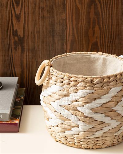 Rustic Кошница Слама 18x16 cm Бежов