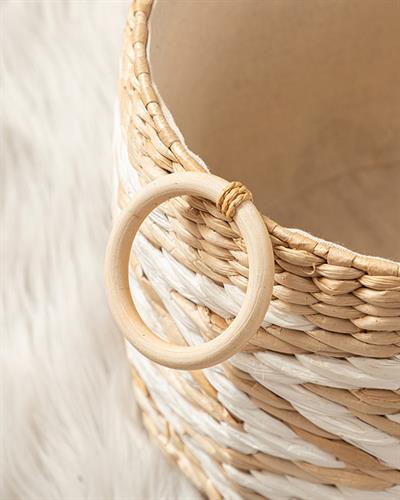 Rustic Кошница Слама 28x24 см Бежов