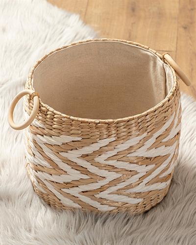 Rustic Кошница Слама 28x24 см Бежов