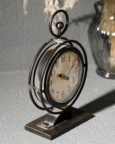 Ruth Часовник За Маса Метал, Черно, 14.5 X 6.5 X 23.5Cm