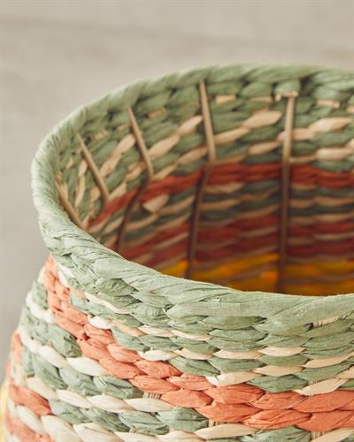 Sabrin Кошница Слама 25x23 см. Многоцветен