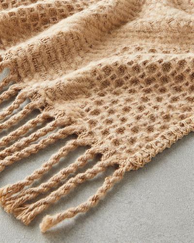 Saige Тв Одеяло Шотландско каре 110x170 см. Бежов