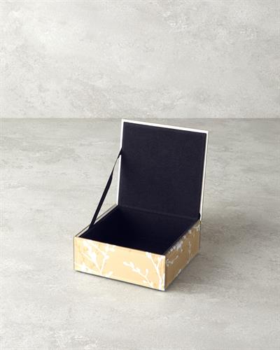 Sakura Garden Декоративна Кутия Стъкло 12x12x5,3 см Бежов