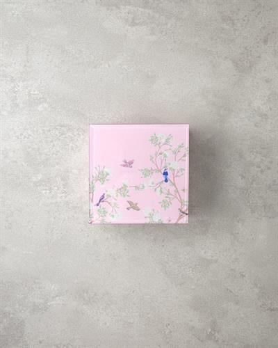 Sakura Garden Декоративна Кутия Стъкло 12x12x5,3 см Пудра