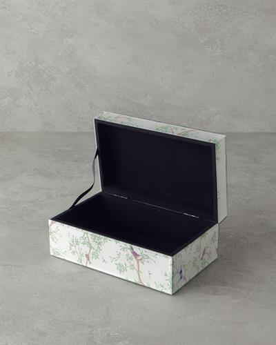 Sakura Garden Декоративна Кутия Стъкло 21x13x8,5 cm Кремав