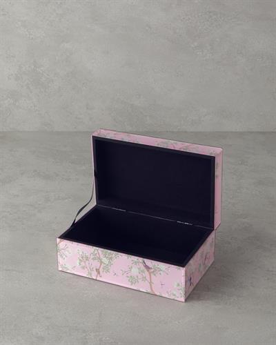 Sakura Garden Декоративна Кутия Стъкло 21x13x8,5 cm Пудра