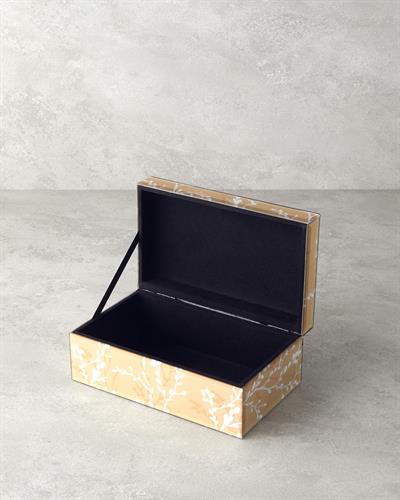 Sakura Garden Декоративна Кутия Стъкло 21x13x8,5 cm Бежов