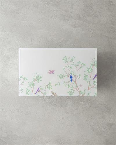 Sakura Garden Декоративна Кутия Стъкло 21x13x8,5 cm Кремав