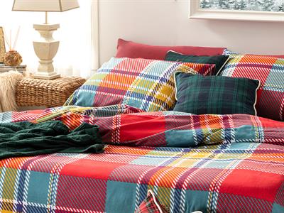 Salford СПАЛНО БЕЛЬО КОМПЛЕ Двоен Фланела 200x220 cm Red