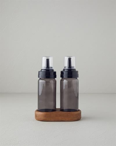 Saly Съд За Олио Или Оцет 2 бр. Стъкло 245 мл Антрацит