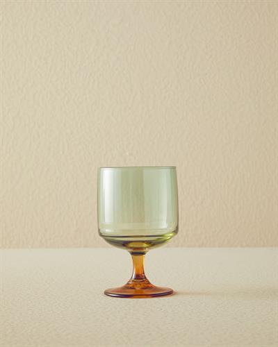 Sandor Glass 3 pcs Cup 300 ml Green - Orange