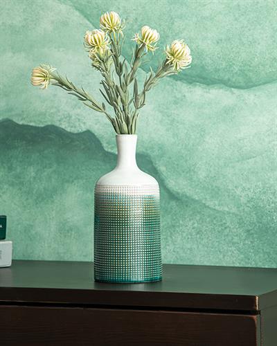 Sandra Ваза 10x10x23 см Зелен