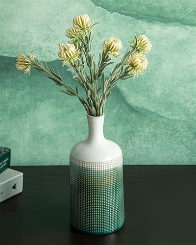 Sandra Ваза 10x10x23 см Зелен